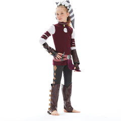 Kinder Ahsoka Tano The Clone Wars Cosplay Kostüm Halloween Karneval Outfits