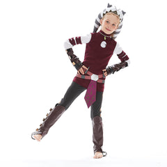 Kinder Ahsoka Tano The Clone Wars Cosplay Kostüm Halloween Karneval Outfits