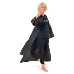 Jungen Kinder Anakin Skywalker Schwarz Mantel Cosplay Kostüm Kind Version