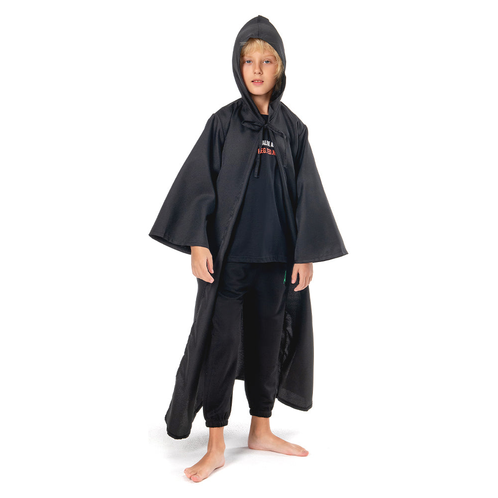 Jungen Kinder Anakin Skywalker Schwarz Mantel Cosplay Kostüm Kind Version