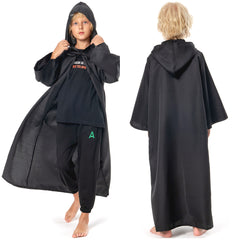 Jungen Kinder Anakin Skywalker Schwarz Mantel Cosplay Kostüm Kind Version