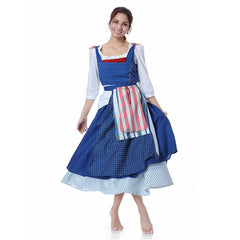 Die Schöne und das Biest Beauty and the Beast Belle Emma Watson Kleid Dienstmädchen Cosplay Kostüm
