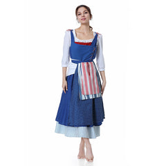 Die Schöne und das Biest Beauty and the Beast Belle Emma Watson Kleid Dienstmädchen Cosplay Kostüm