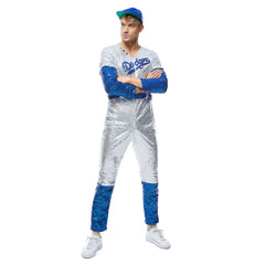 Elton John Baseballuniform Rocketman Cosplay Kostüm Jumpsuit Kappe