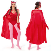 WandaVision Wanda Maximoff Scarlet Witch Jumpsuit Cosplay Halloween Karneval Kostüm