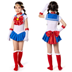 Kinder Sailor Moon Tsukino Usagi Kostüm Mädchen Halloween Karneval Kostüm