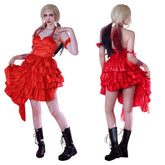 The Suicide Squad Harley Quinn Cosplay Kostüm rot Kleid Halloween Karneval Kostüm
