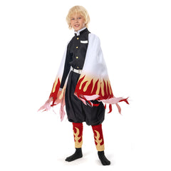 Kinder Blade Of Demon Destruction Kinder Rengoku Kyoujurou Kostüm Cosplay Halloween Karneval Kostüm