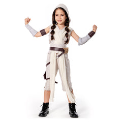 Kinder The Rise of Skywalker Rey Cosplay Kostüme Halloween Karneval Outfits