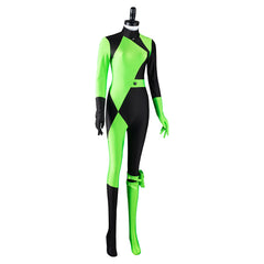 Kim Possible Shego Cosplay Jumpsuit Halloween Karneval Kostüm