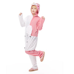 Monokuma und Monomi rosa Schlafanzug Danganronpa Dangan Ronpa Monomi Jumpsuit Cosplay Pajamas für Erwachsene