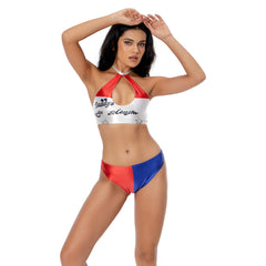 Harley Quinn Cosplay Sexy Bademode Erwachsene Sommer 2tlg. Badeanzug