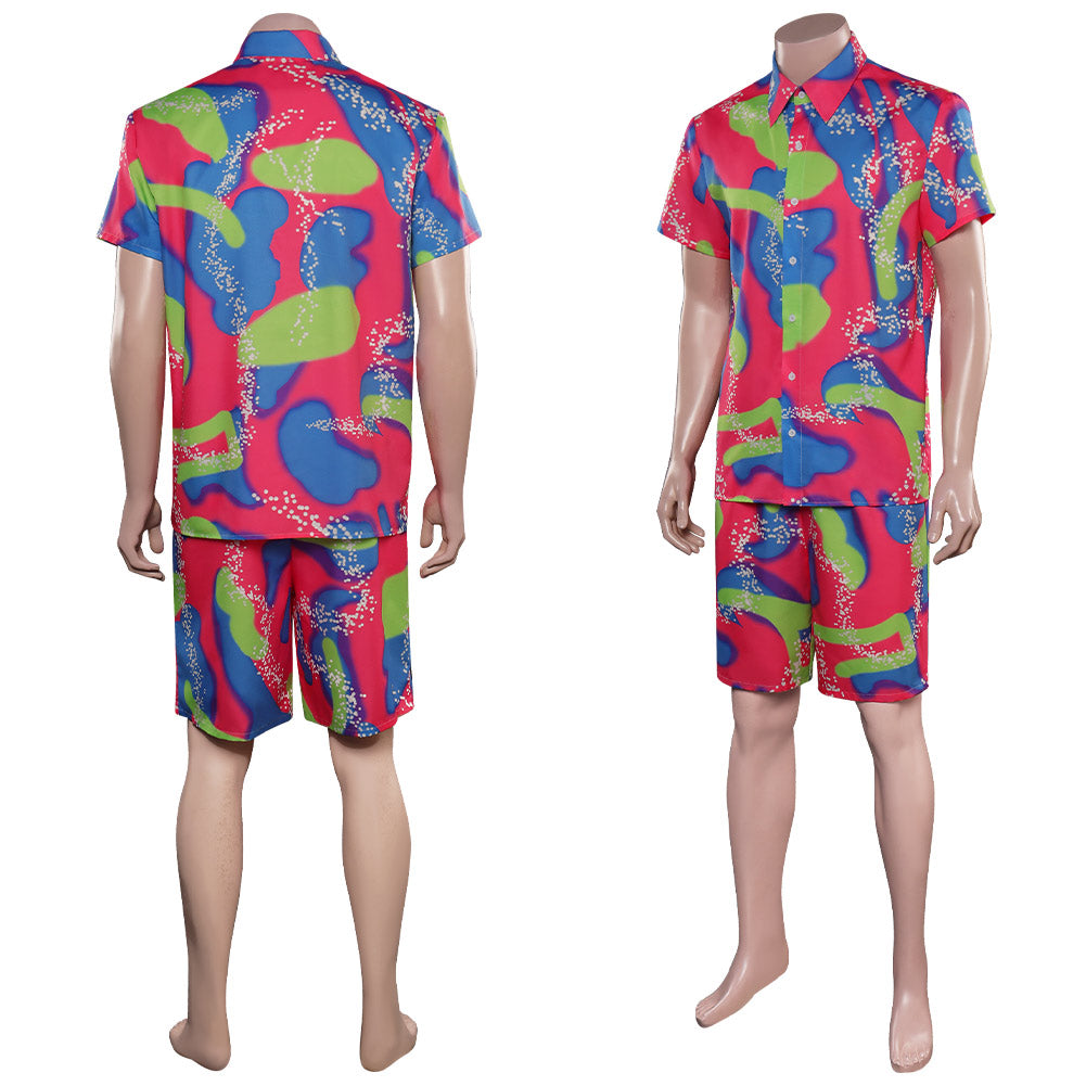 Film 2023 Barbie Ken gedruckt Strandoutfits 80er Jahre Outfit Cosplay Halloween Karneval Kostüm