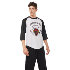 Stranger Things Staffel 4 (2022) Cosplay Eddie Munson Kostüm Erwachsene Hellfire Club T-Shirt Halloween Karneval Outfits
