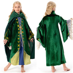 Kinder Hocus Pocus 2 Cosplay Winifred Sanderson Outfits Halloween Karneval Kleid