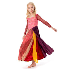 Kinder Hocus Pocus 2 Cosplay Mary Sanderson Kostüm Halloween Karneval Kleid