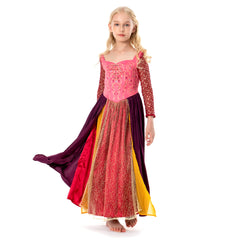 Kinder Hocus Pocus 2 Cosplay Mary Sanderson Kostüm Halloween Karneval Kleid