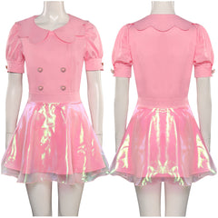 Film Barbie 2023 originell rosa Kleid Cosplay Kostüm auch für Alltag