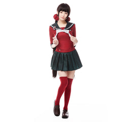 Danganronpa Maki Harukawa Uniform Cosplay Halloween Karneval Kostüm Set