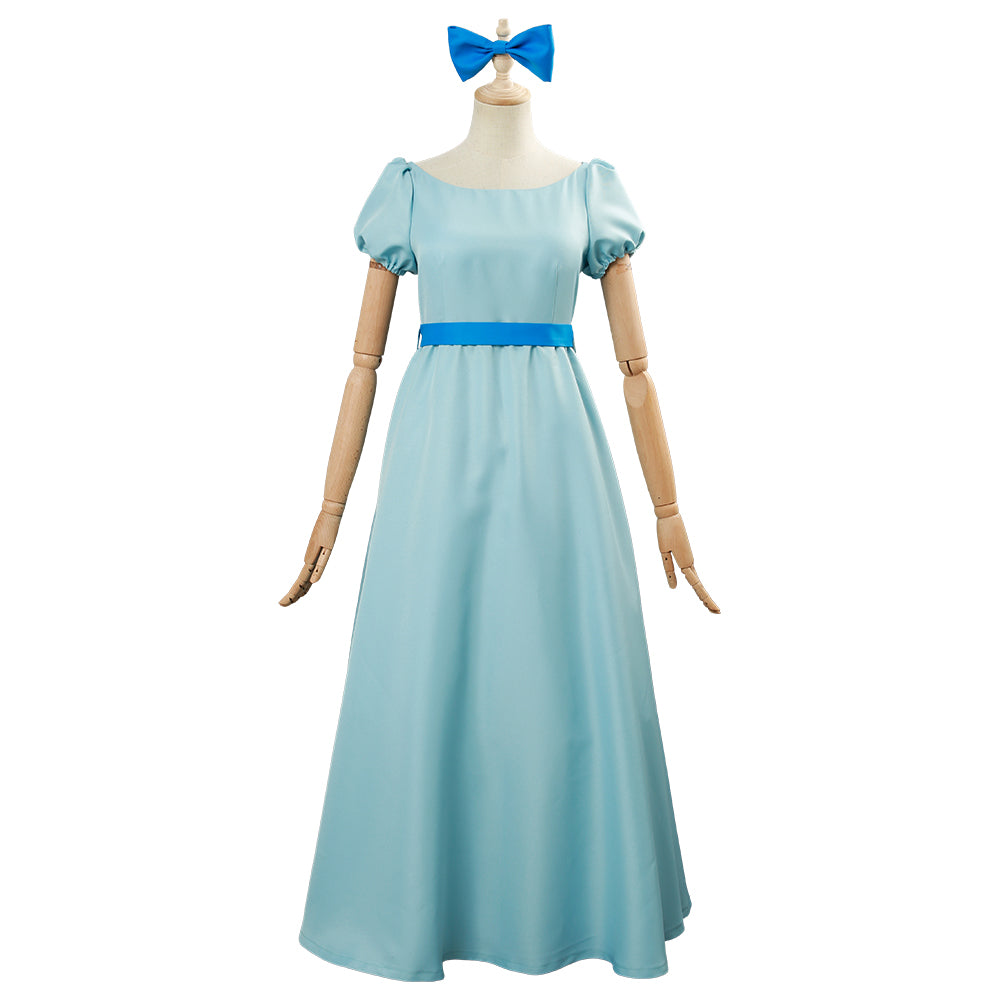 Nimmerland Peter Pan Wendy Kleid Cosplay Kostüm Blau
