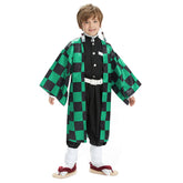 Kinder Tanjirou Kimono Demon Slayer Cosplay Kostüm Halloween Karneval Outfits