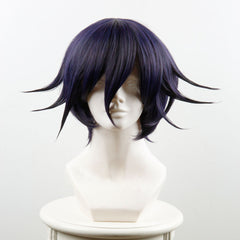 Danganronpa V3 Kokichi Oma Kurz Haar Cosplay Perücke Schwarz Lila