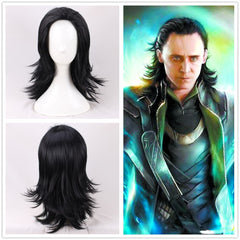 Thor 3 Ragnarok Loki Perücke Cosplay Perücke Schwarz