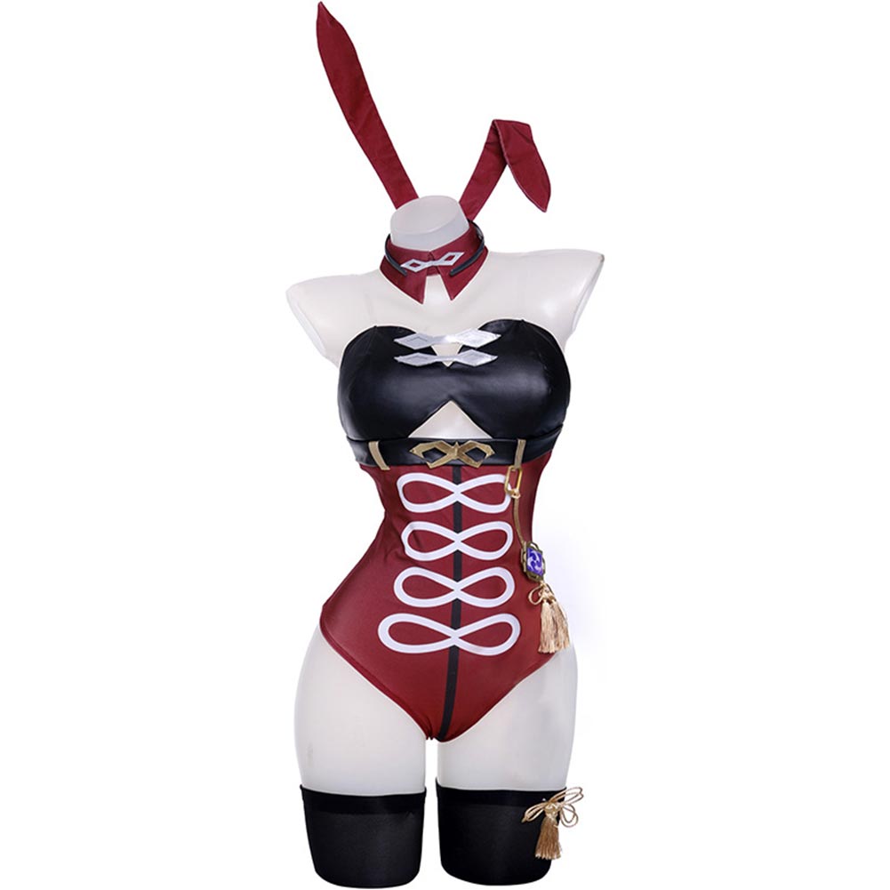 Genshin Impact Beidou Bunny Girl Bodysuit Cosplay Kostüm Halloween Karneval Outfits