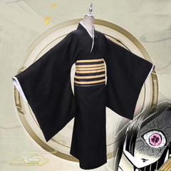 Demon Slayer Nakime Kostüm Kimono Cosplay Halloween Karneval Outfits