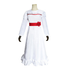 Kinder Mädchen Annabelle Film Kleid Cosplay Kostüm Weiß Karneval