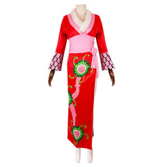 One Piece Boa Hancock Cheongsam Kleid Cosplay Kostüm Halloween Karneval Kleid