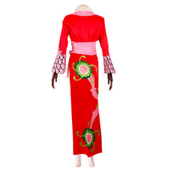 One Piece Boa Hancock Cheongsam Kleid Cosplay Kostüm Halloween Karneval Kleid