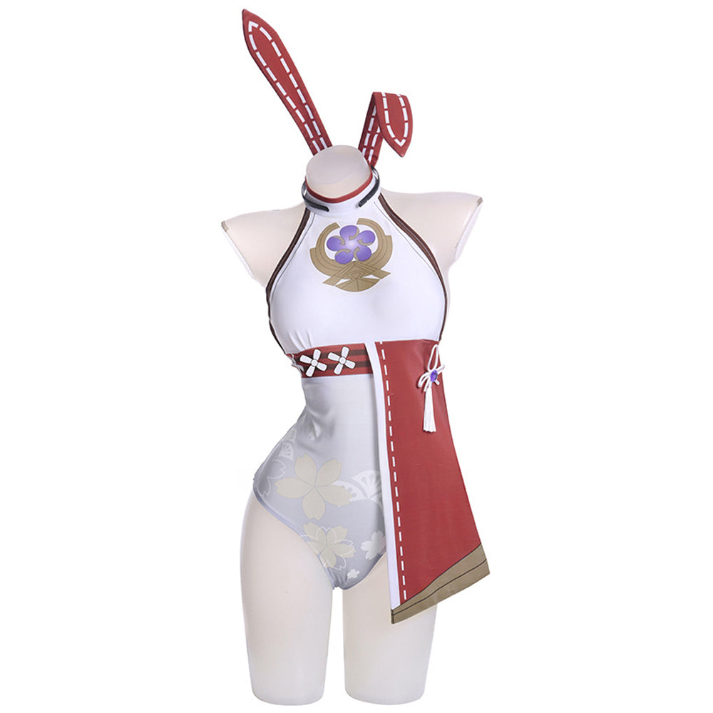 Bunnygirl Genshin Impact Yae Miko Kostüm Cosplay Halloween Karneval Kostüm
