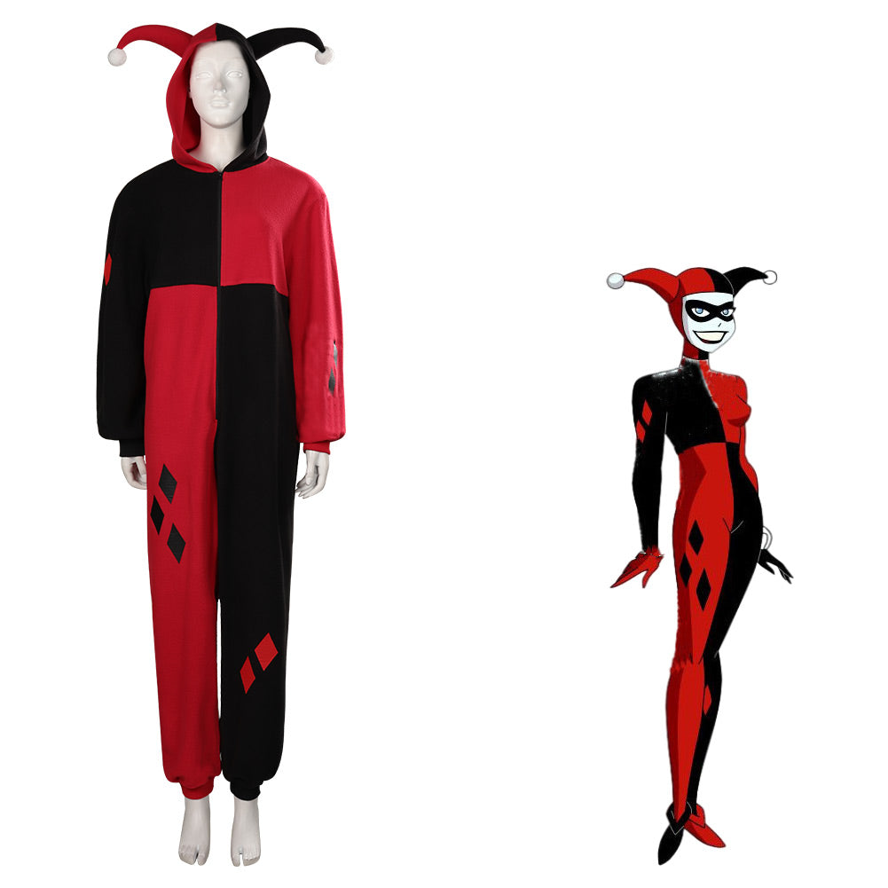Harley Quinn Pajamas Cosplay Kostüm Erwachsene Overall Schlafanzug