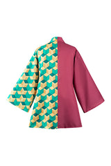 Blade of Demon Destruction Tomioka Giyuu 3D Druck Umhang Erwachsene Unisex Haori mit Ohrringe