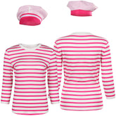 Film 2023 Barbie Marineuniform Margot Robbie rot weiß gestreiftes Hemd Damen Cosplay Kostüm