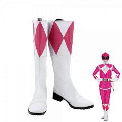 Mighty Morphin Rosa Power Rangers Kimberly Hart Cosplay Schuhe Stiefel