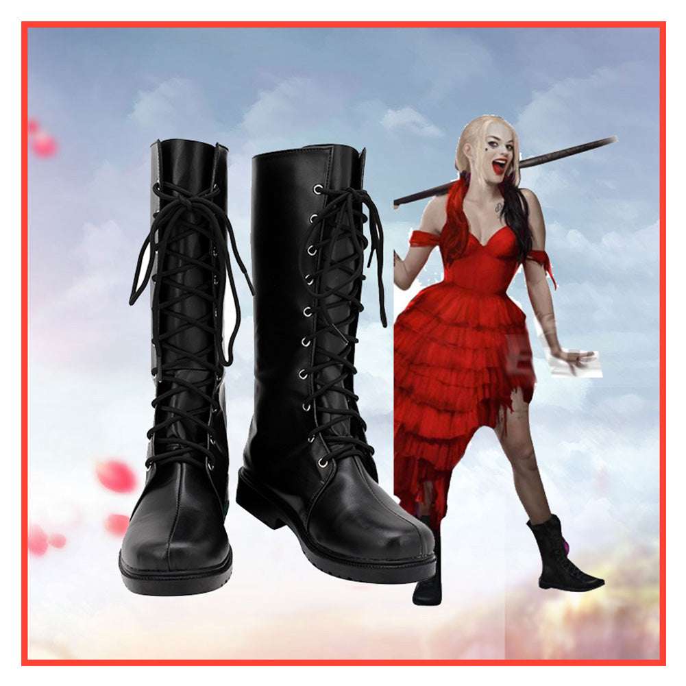 The Suicide Squad (2021) Harley Quinn Stiefel Cosplay Schuhe