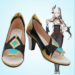 Genshin Impact Shenhe Stiefel Schuhe Cosplay Schuhe