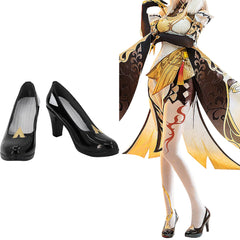 Genshin Impact Ningguang Stiefel Schuhe Cosplay Schuhe