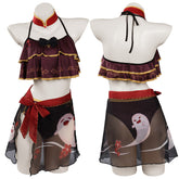 Genshin Impact HUTAO Cosplay Bademode Damen Sommer Originell 4tlg. Badeanzug