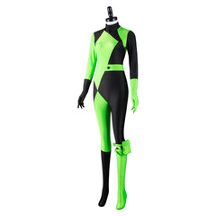 Kim Possible Shego Cosplay Jumpsuit Halloween Karneval Kostüm