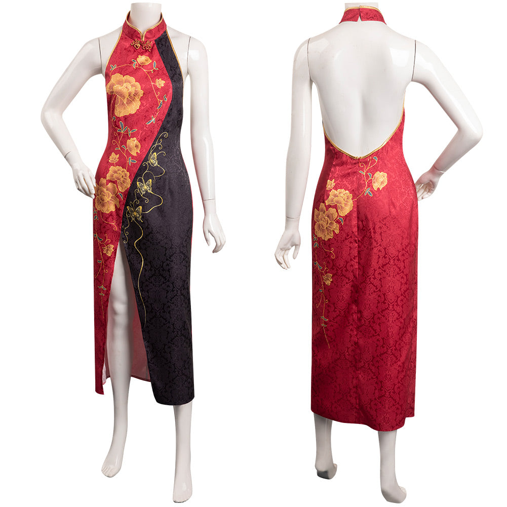 Resident Evil 4 Remake Ada Wong Cheongsam Cosplay Halloween Karneval Kostüm