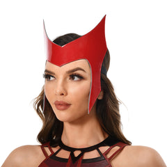 Wanda Vision Scarlet Witch Maske Cosplay PU Helm Halloween Karneval Requisiten