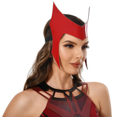 Wanda Vision Scarlet Witch Maske Cosplay PU Helm Halloween Karneval Requisiten