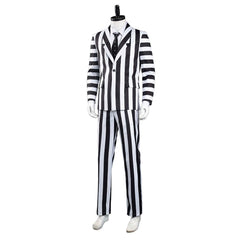 Adam Maitland Beetlejuice Cosplay Kostüm Herren Streifenanzug Outfits Halloween Karneval Kostüm
