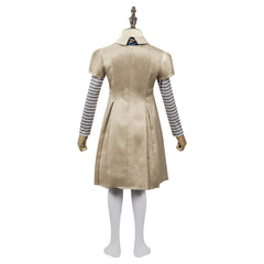 M3gan 2023 Kinder Mädchen Kleid Cosplay Halloween Karneval Kostüm