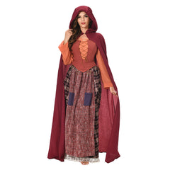 Hocus Pocus 2 Mary Sanderson Kapuze Outfits Halloween Karneval Umhang
