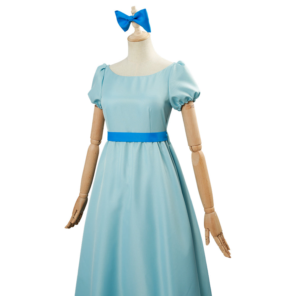 Nimmerland Peter Pan Wendy Kleid Cosplay Kostüm Blau