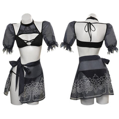 NieR:Automata YoRHa No.2 Sexy Bikini Damen Sommer 3tlg. Bademode